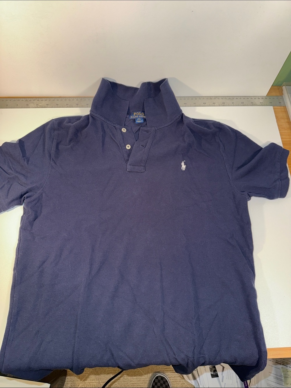 Polo by Ralph Lauren Navy Short Sleeve Polo with White Pony